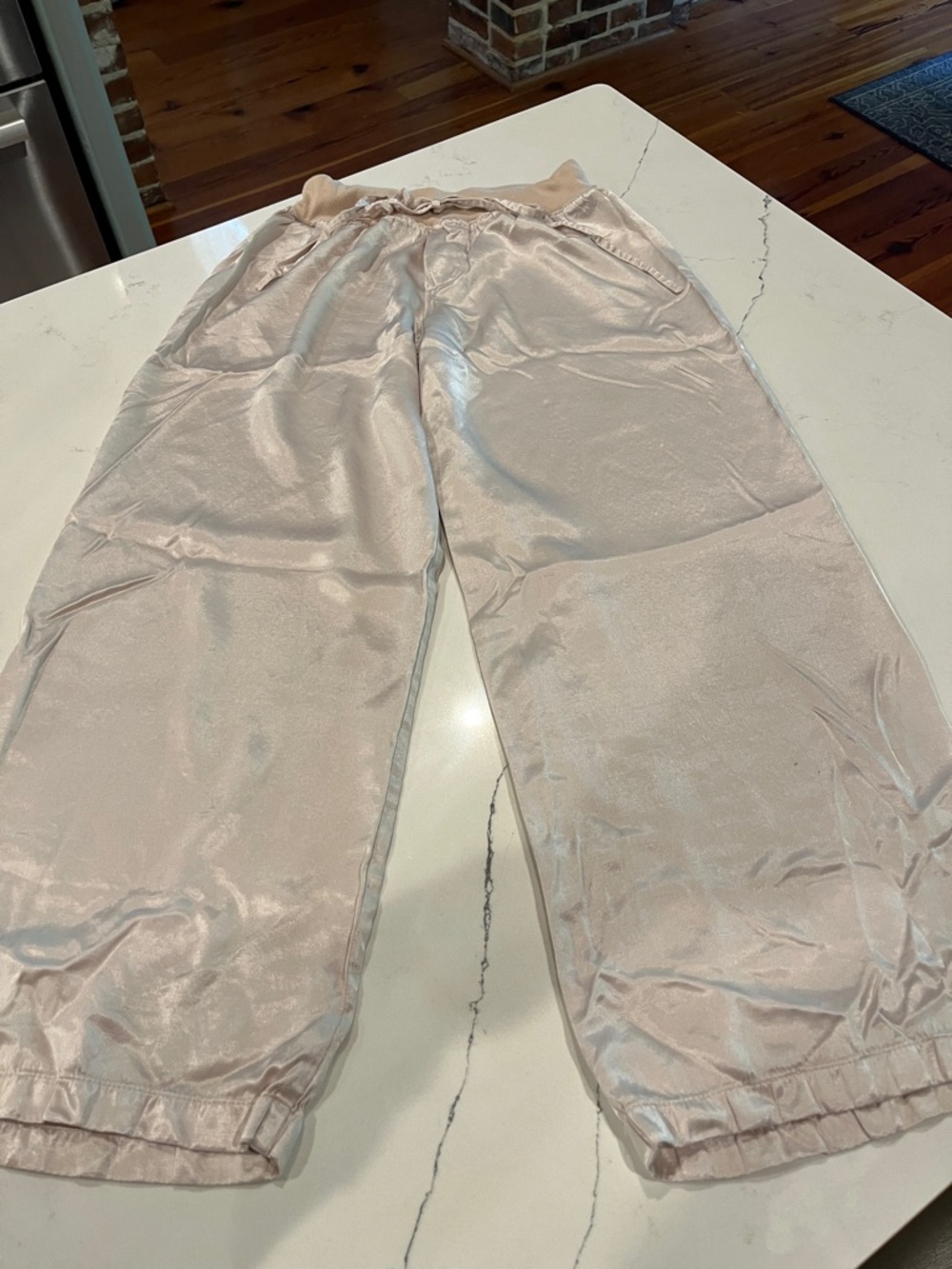 Silky Lounge Pajama Pants in Pale Blush